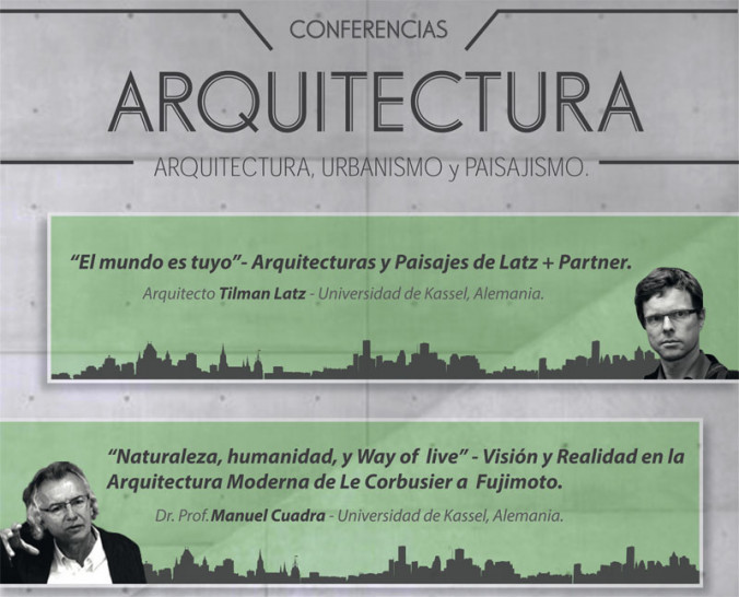 imagen Conferencias sobre Arquitectura, Urbanismo y Paisajismo